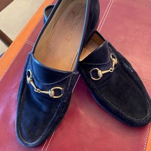 Men’s Gucci Blue Suede Loafers size 11